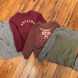 Gray Sweatshirt with Black Lightning Design